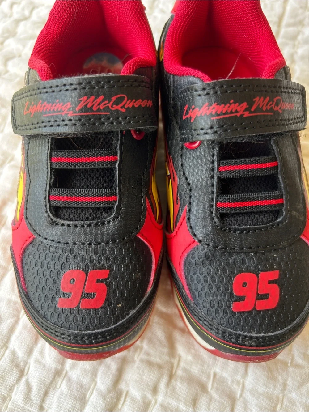 Lightning McQueen Boys Black and Red Sneakers